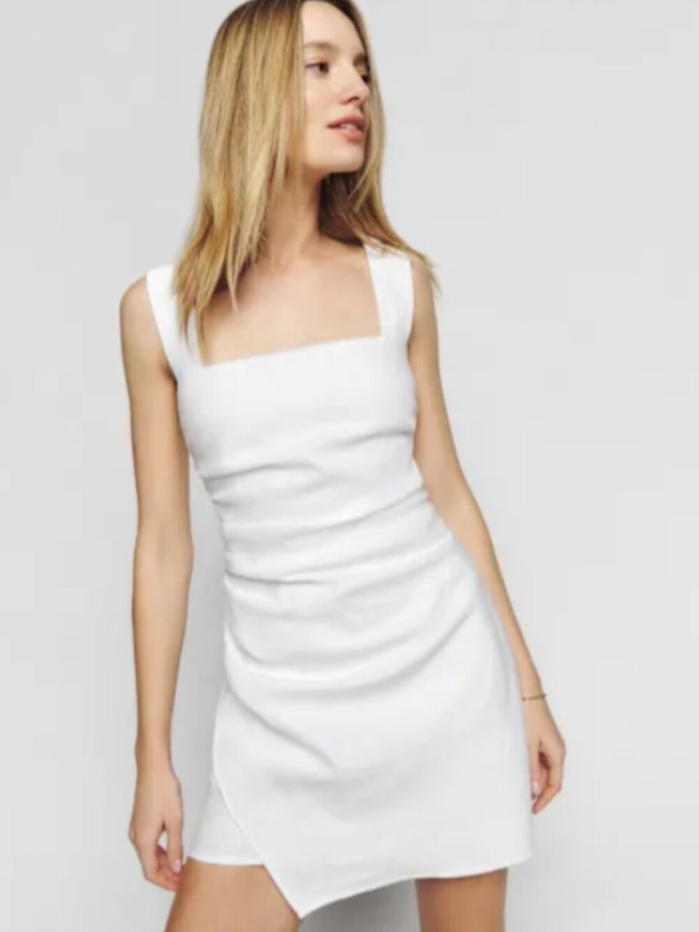 Reformation Kerrigan Linen Dress Ivory - Size 8